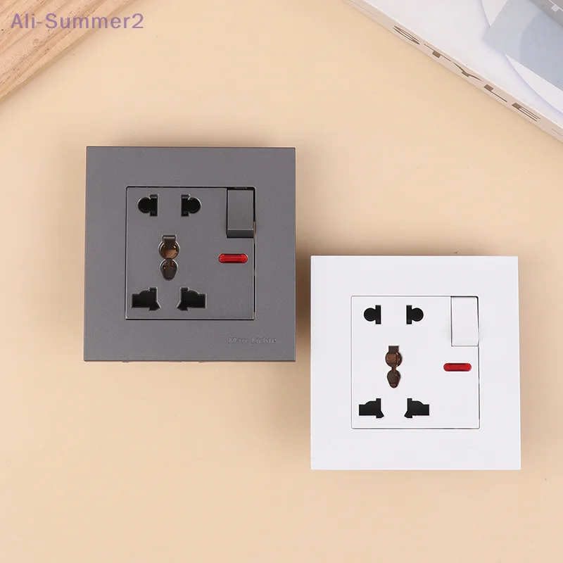 مقبس شحن سريع عالمي 18 وات من النوع C 5 سنون، مخرج كهربائي على الحائط في المملكة المتحدة مع شاحن USB، قابس مقبس طاقة مزدوج ذكي أبيض #1