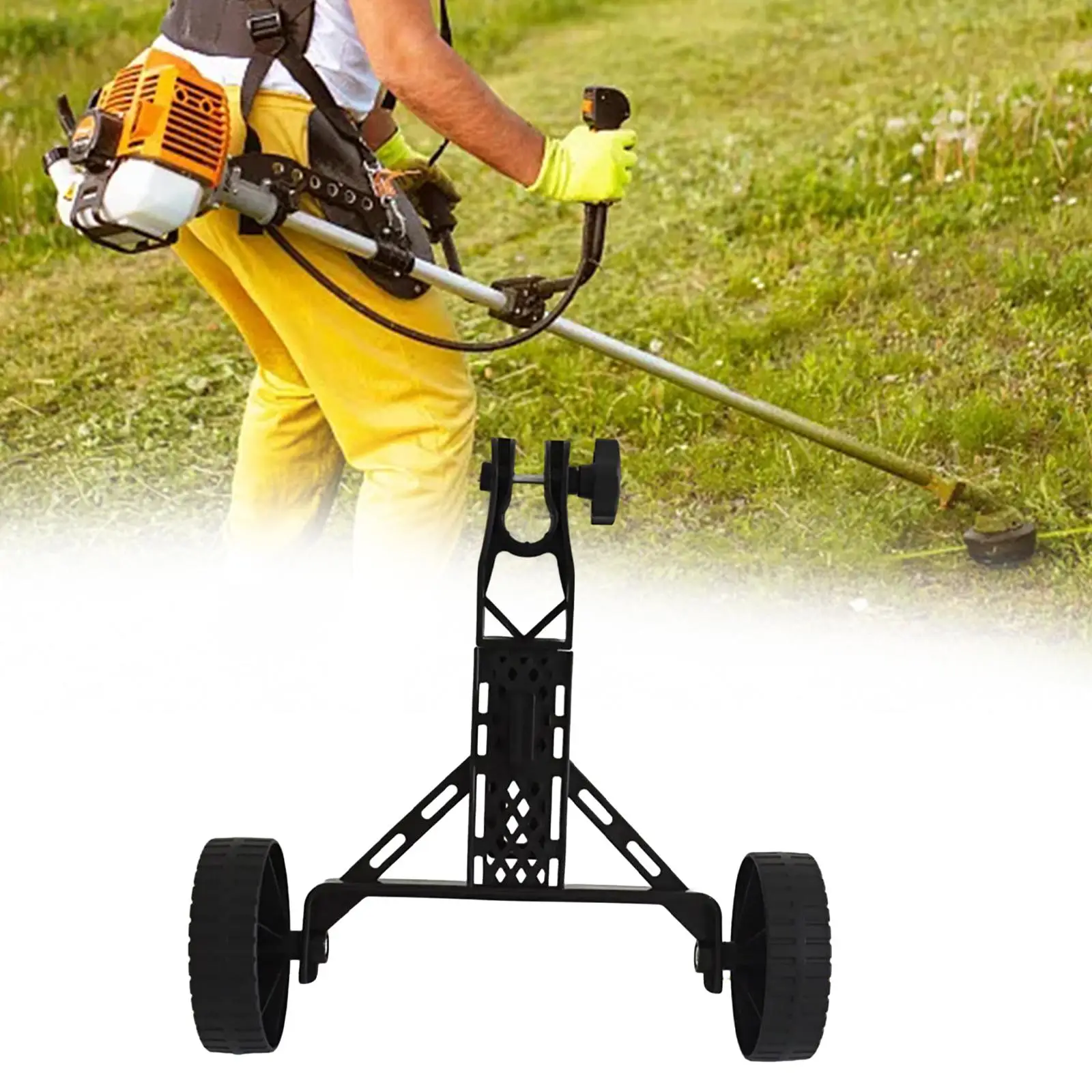 String Trimmer Support Wheel Weed Wacker Wheel for Electric Brushcutter Weed Trimmer Grass Cutter Walk behind String Trimmer
