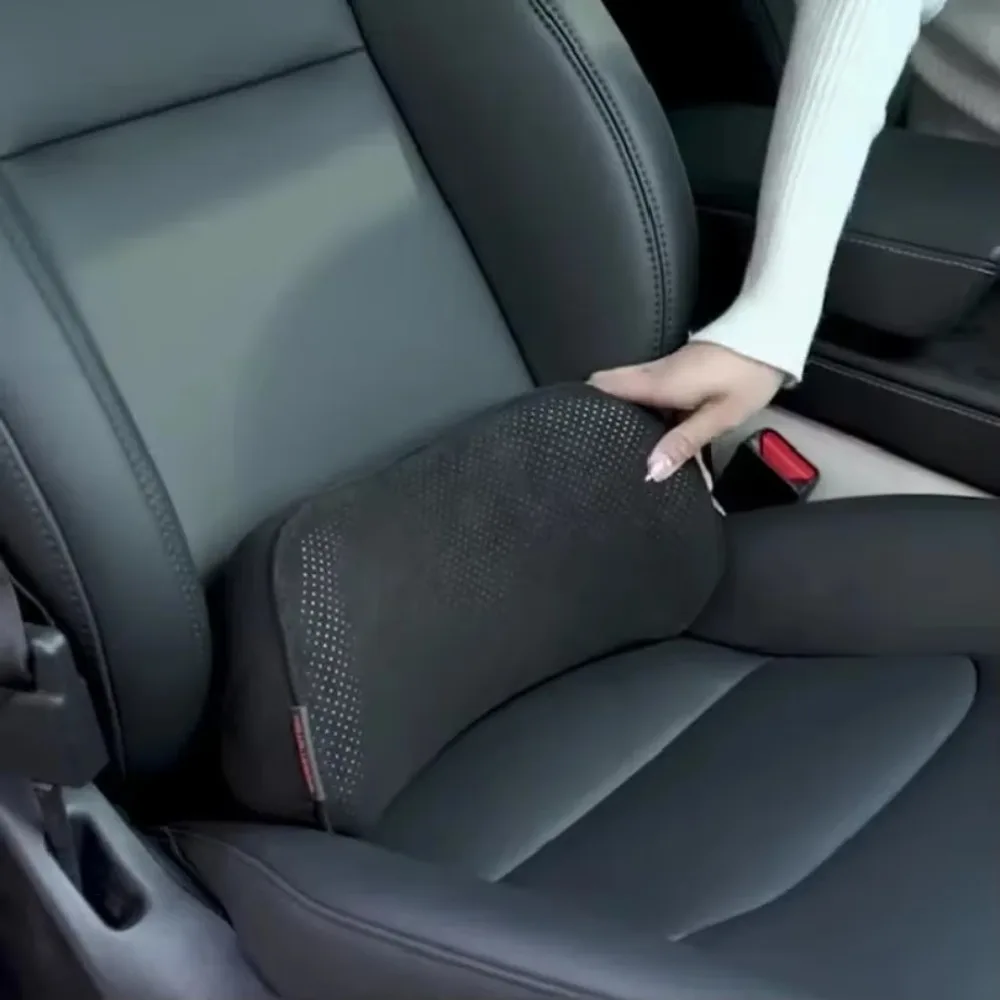 Car Seat Pillow Memory Foam Lumbar Support Breathable Back Protector Suitable for Office Chairs and Car Interior Accessories