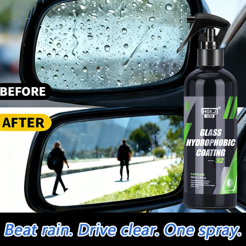 Spray repelente al agua, revestimiento antilluvia para cristales de coche, líquido hidrofóbico antilluvia para parabrisas, espejo, accesorio para coche S2