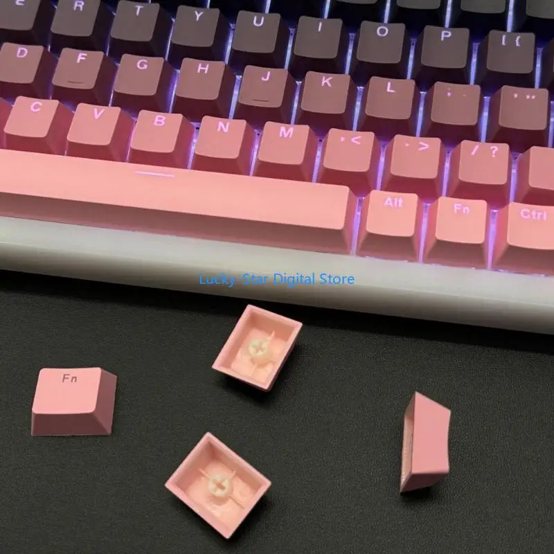 

N7MC 130PCS Mechanical Keyboard Keycaps, OEM Height Translucent Color Changing