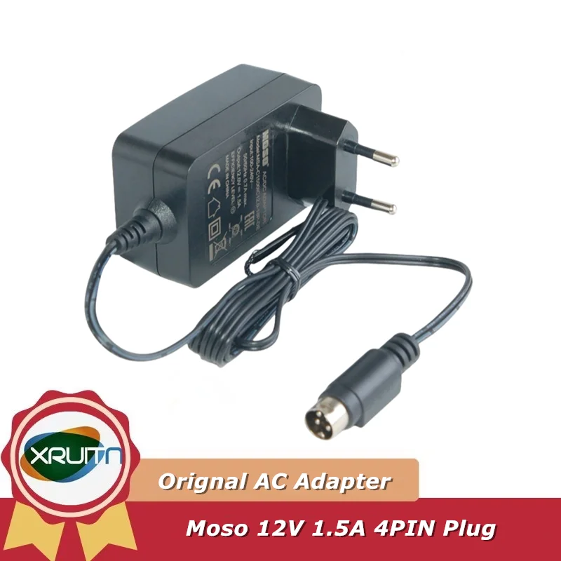 EU Plug MOSO MSA-C1500IC12.0-18P-DE 12V 1.5A 18W 4-PIN MSA-C1500IC12.0-18P-US AC Adapter For Hikvision DVR Power Supply Charger