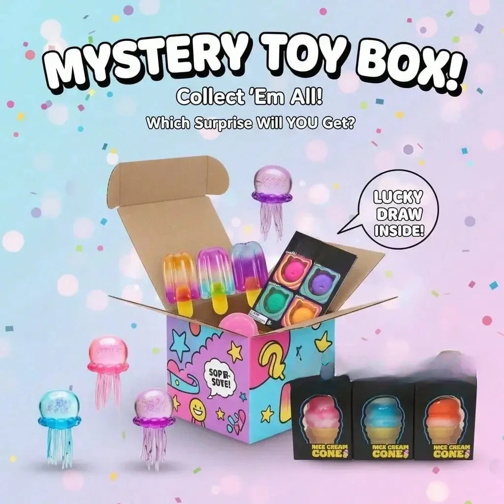 100+ Pieces Assorted Squishy Figures Slow Rising Soft Fidget Toys Blind Box Surprise Toy Featuring Moai Head Panda Rabbit Stress