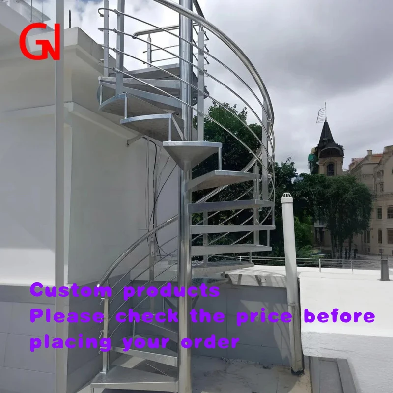 custom.Modern Designed Staircase, Suitable Both Outdoor and Indoor Use in Villas.