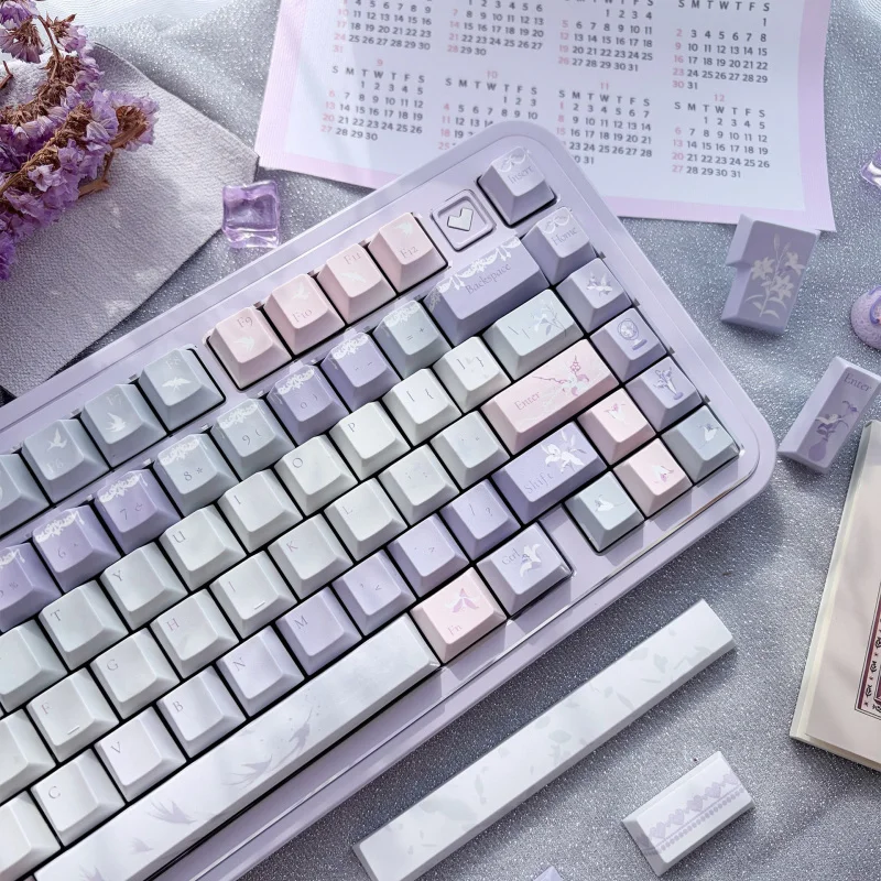 Lily Fantasy Keycaps In Stock Mechanical Keyboard Original Factory Height Sublimation PrintingPBTkeycap
