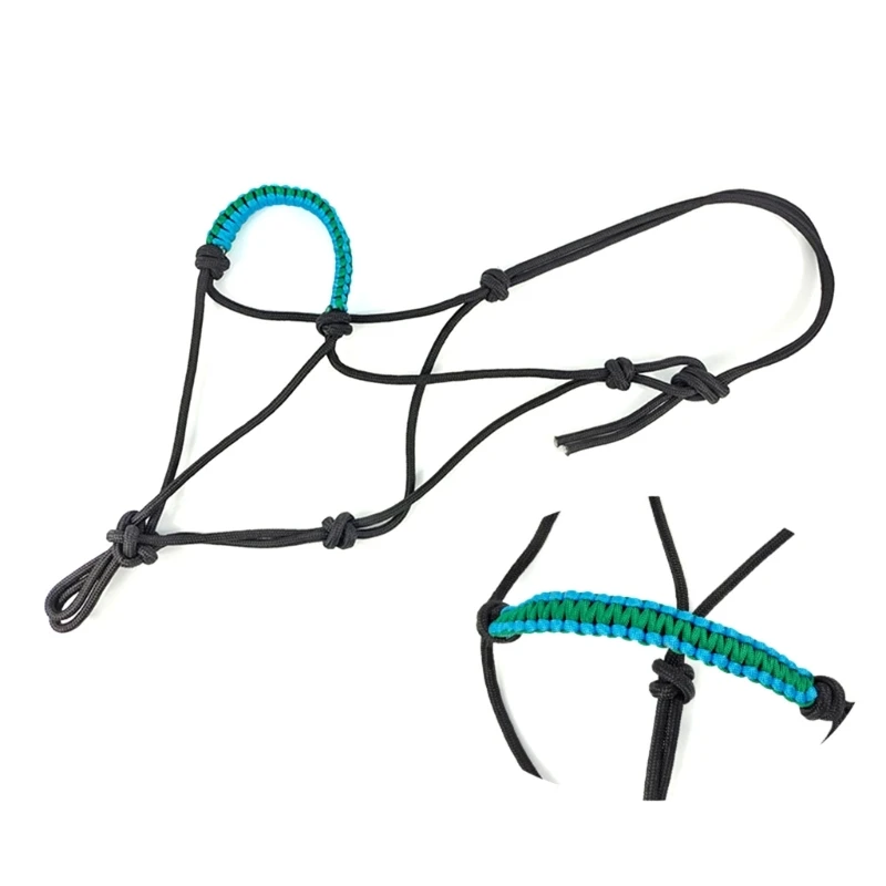 Herramienta entrenamiento caballos cuerda correas cabeza entrenamiento nudo Halter resistente desgaste