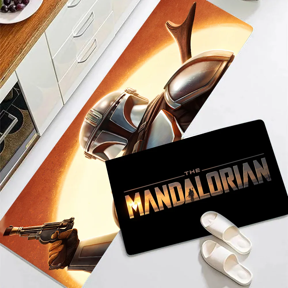 

The M-Mandalorian Floor Mat Graphic Printed Flannel Doormats for Bathroom Kitchen Entrance Carpet Home Decor