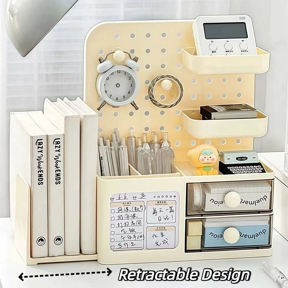 

С ящиками, настольный перфорированный ящик для хранения, подвесная доска, пластиковый настольный держатель для ручек, большая емкость, многофункциональный