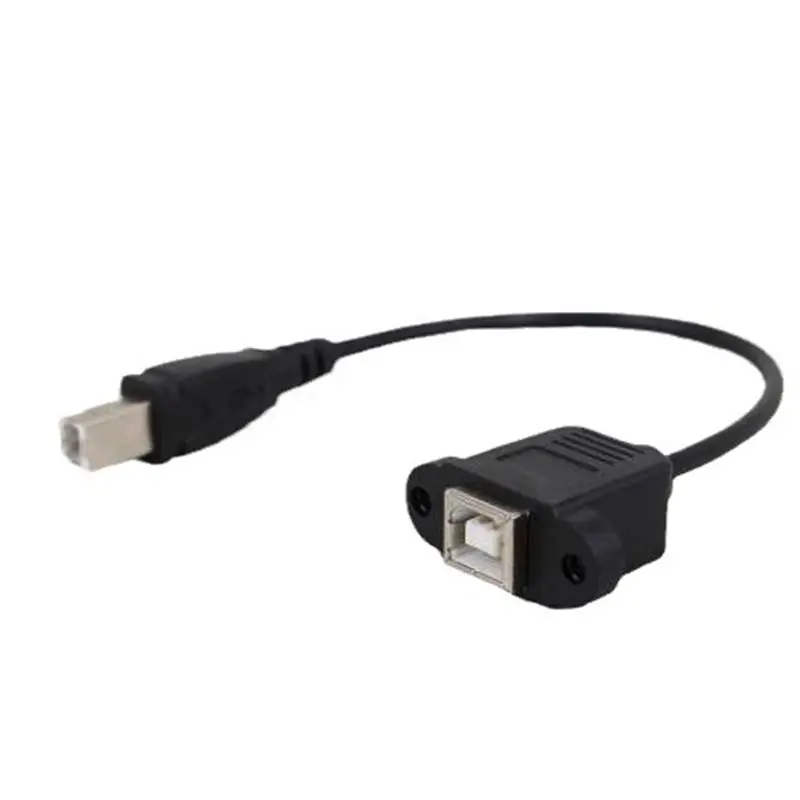 USB Printer B Male to B Female With Ear Screw Hole Extension Panel Cable USB Square Port Printer Male to Female Data Cable
