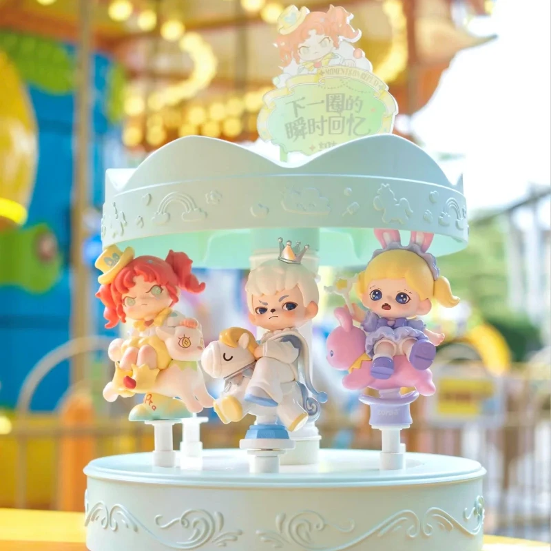 

Tnt Zoraa Blind Box Trendy Toy Cute Pink Bunny Carousel Figure Desktop Decoration Table Ornament Collectible Gift For Female
