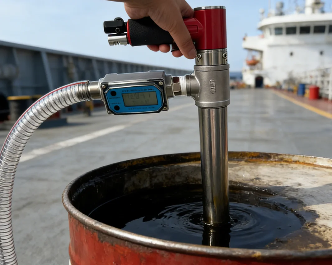 

Controllable flow pneumatic oil pump for marine mine suitable for extracting oil, diesel and other liquids, explosion-proof stai