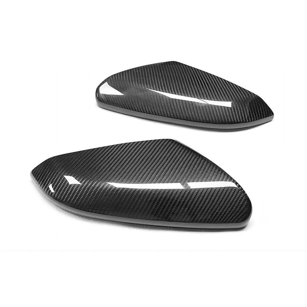 Replacement Rearview Side Mirror Covers Cap For 17-21 Honda Civic FC1 10th Gen Carbon Fiber Casing Shell