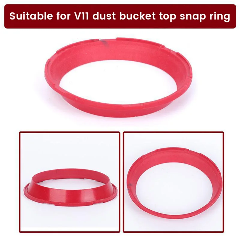 Anillo de sellado fijo superior para aspiradora Dyson V11, anillo de sellado fijo superior de cubo de polvo, piezas de repuesto de caja de basura