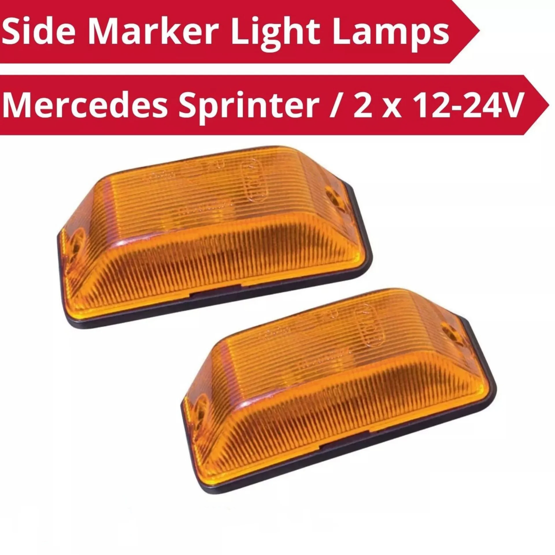 

2 XFor MERCEDES SPRINTER / 403 Bus E9 Mark Side Indicator Marker Light Lamp Amber