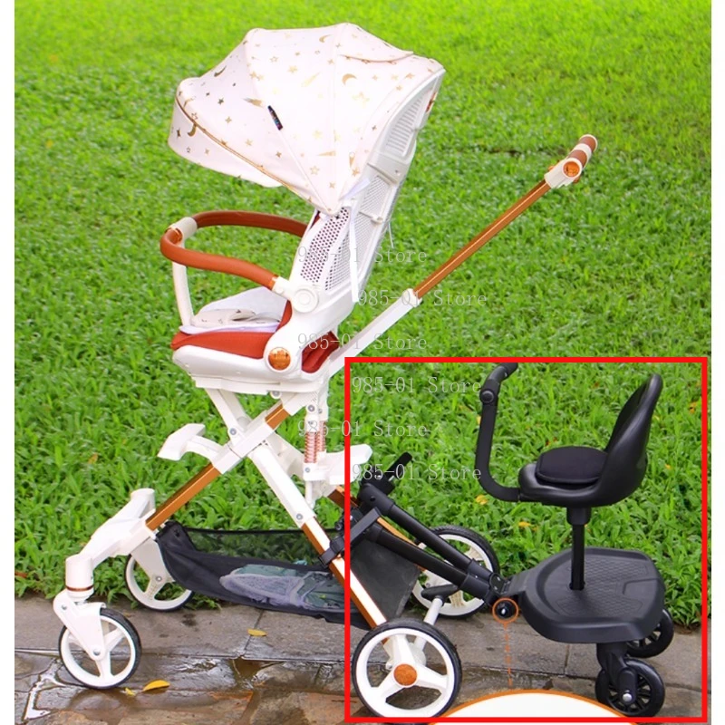 Second-child artifact baby stroller auxiliary pedal plus seat small tail cart children's stroller accessories size