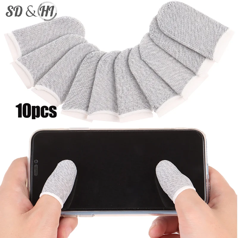 

10Pcs Mobile Game Sweat-proof Fingers Gloves Touch Screen Thumbs Finger Sleeve