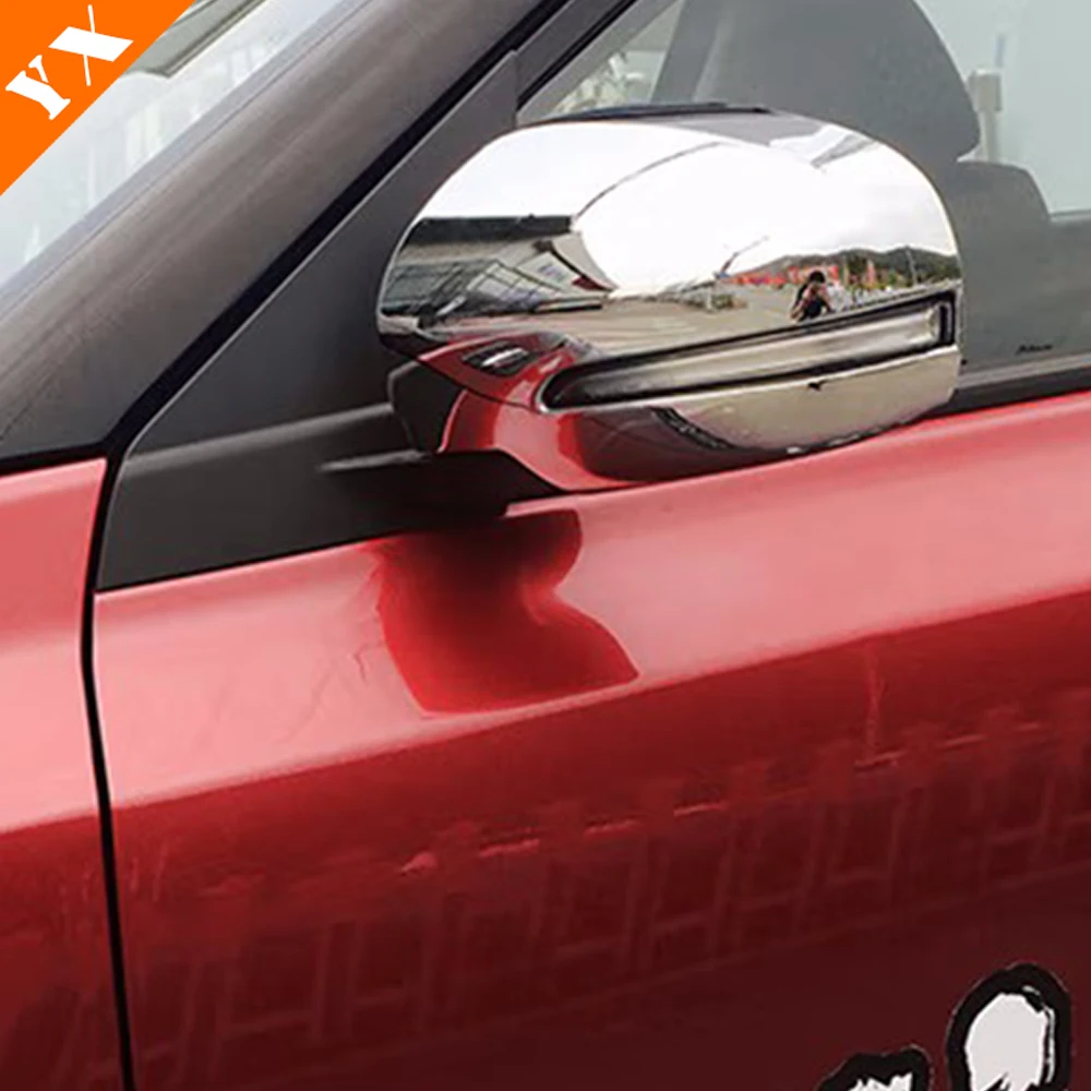 Carbon Chrome Garnish Car Side Door Mirror Frame Rearview Mirror Cover Decoration For Suzuki Ertiga XL7 Accessories 2021-2023