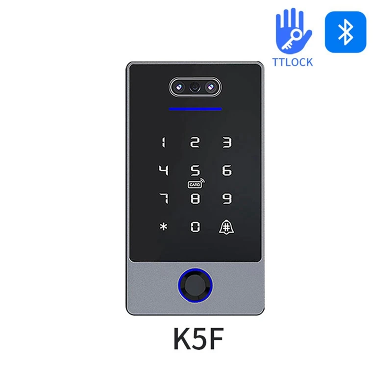 HOT-Ttlock Face Recognition Access Control Keypad Standalone Waterproof Fingerprint Access Controller For Door Lock