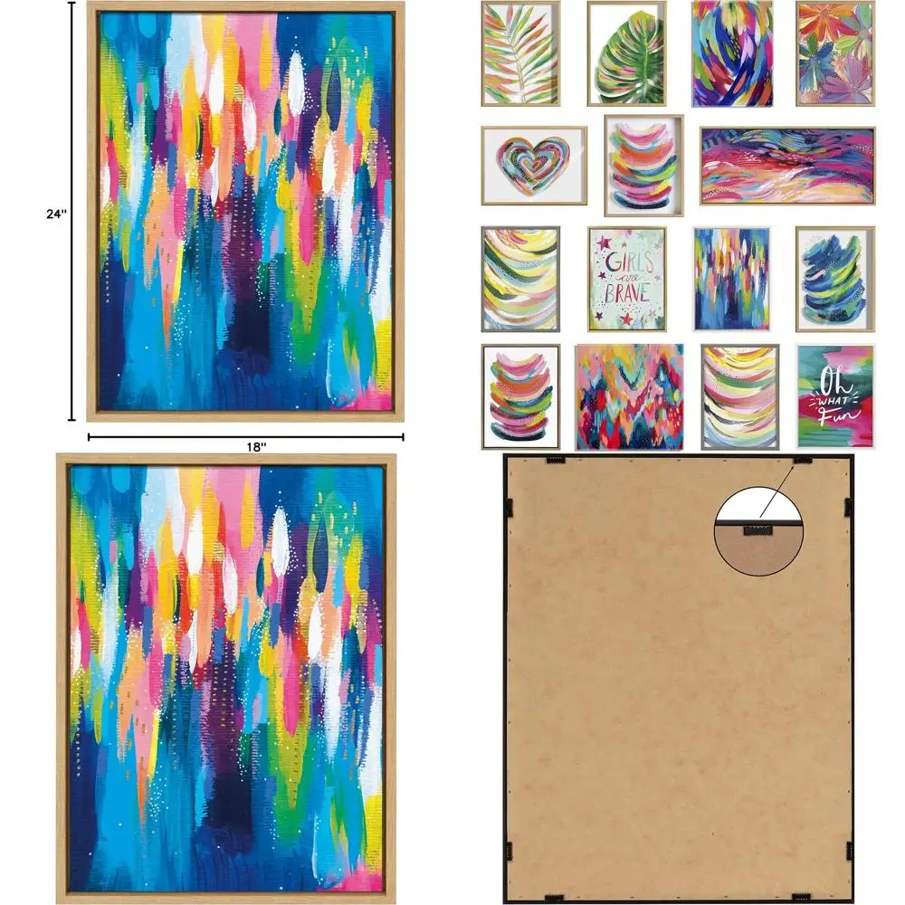 

Jessi Raulet's Modern Abstract Canvas Art, 18x24, Natural-Toned '033 Framed' by Ettavee