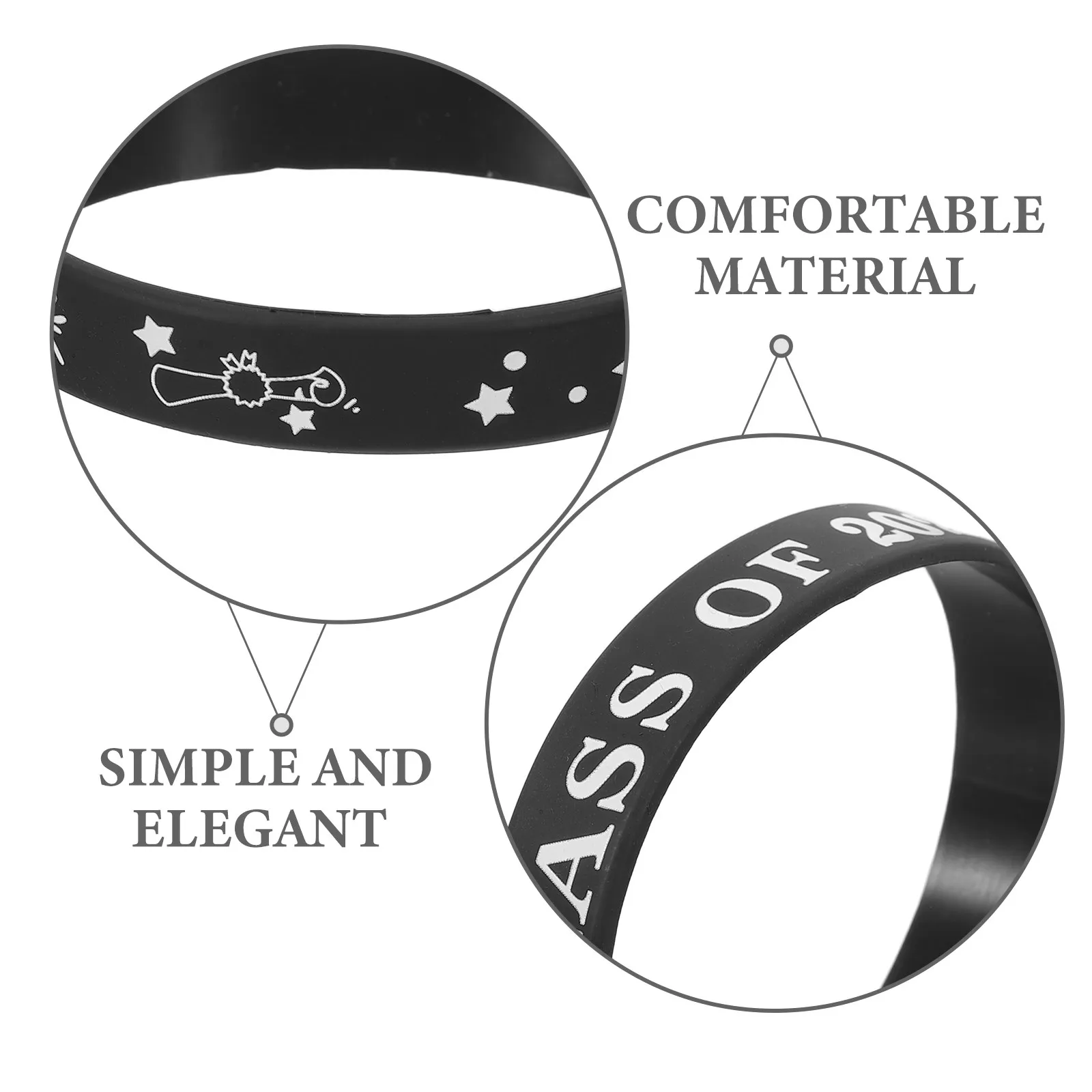 50pcs Graduation Silicone Bracelets for Class of 2026 – Celebratory Wristbands, Party Giveaways & Congratulatory Gifts