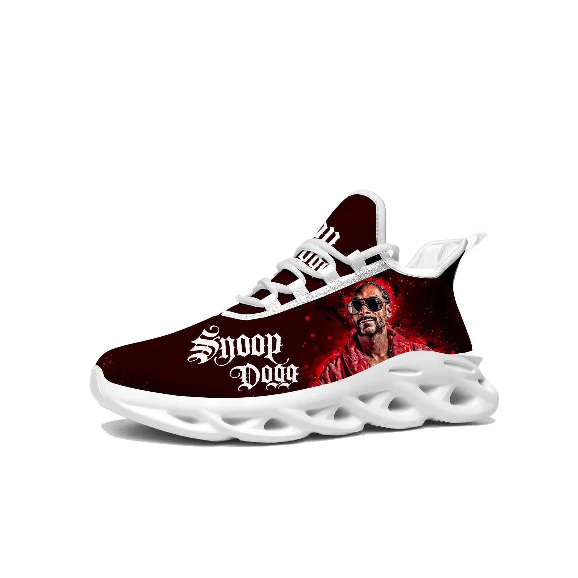 Snoop Dogg Rap Flats Sneakers Mens Womens Sports Running Shoes Sneaker Lace Up Mesh Footwear Tailor-made Shoe White