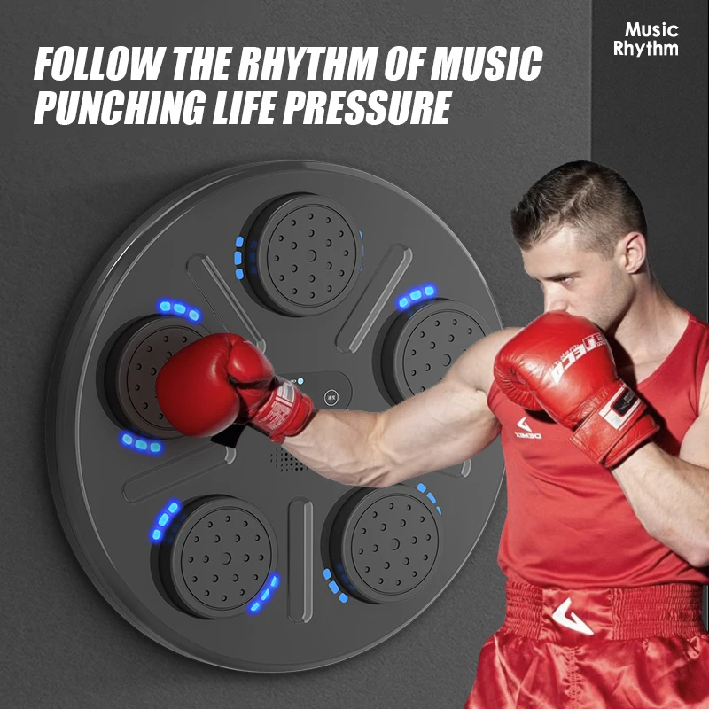 2026 LED Light Blue Tooth Compatible Training Electronic Boxing Target Smart Music Boxing Training Machinepromote Sales