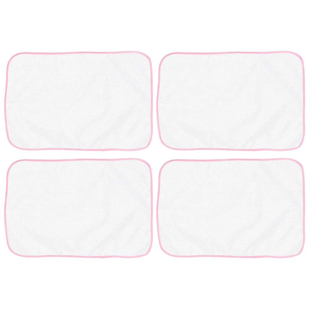 

4pcs Ironing Cloth 90x40cm Pink Practical Pad Protection Cushion Board Press Mesh High Temp Reusable Washable Steam