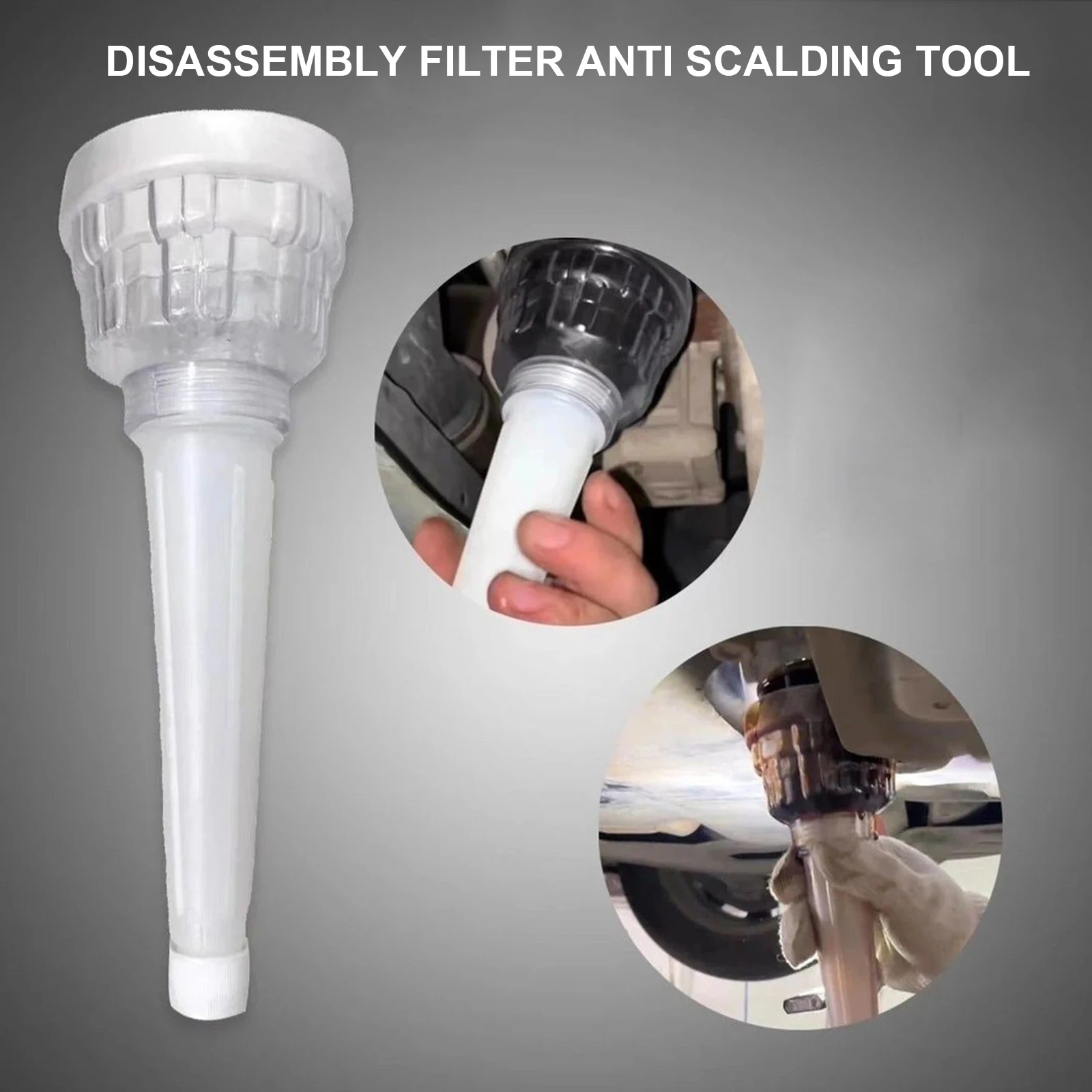 

Oil Filter Removal Tool Universal Funnel Filter removal funnel Soft rubber design to fit more model Anti-scald removal of oil fi