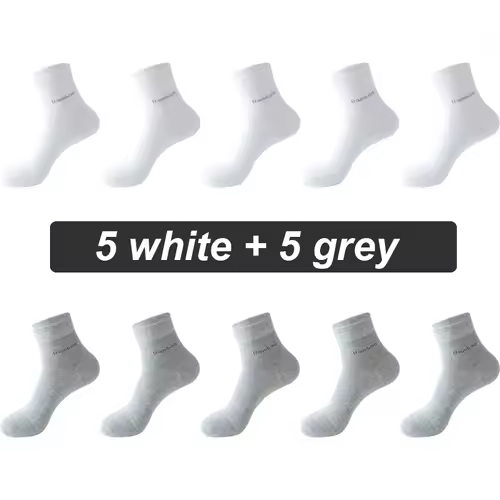 10Pairs Bamboo Fiber Socks Men Casual Business Anti-Bacterial Comfortable Breatheable High Quality Sock Male Plus Size EU38-46 - Image 14