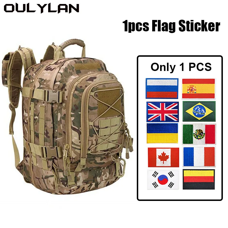 Oulylan Outdoor Expandable Travel Backpack Hiking Molle Bug Out Bag Large Capacity Tactical Backpack Assault Rucksack