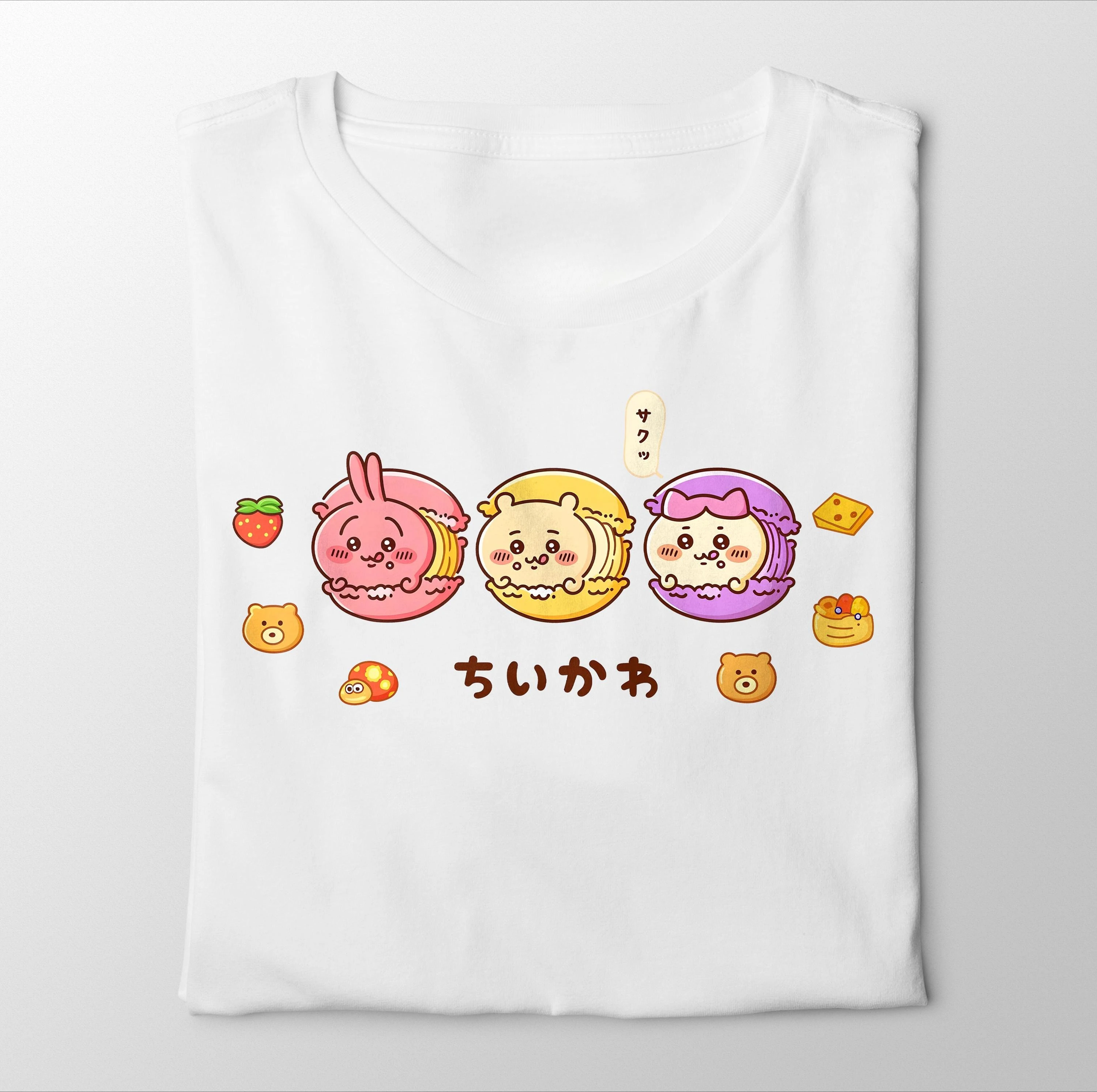 Chiikawa Usagi Hachiware Interesting Daily Scene Graphic T‑Shirt, Unisex O‑Neck Short Sleeve Summer Casual Wear For kid Adults