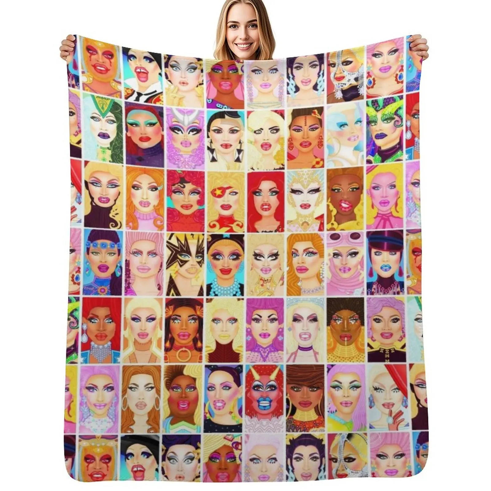 

DRAG QUEEN ROYALTY Throw Blanket Loose wednesday Multi-Purpose Decorative Beds Blankets