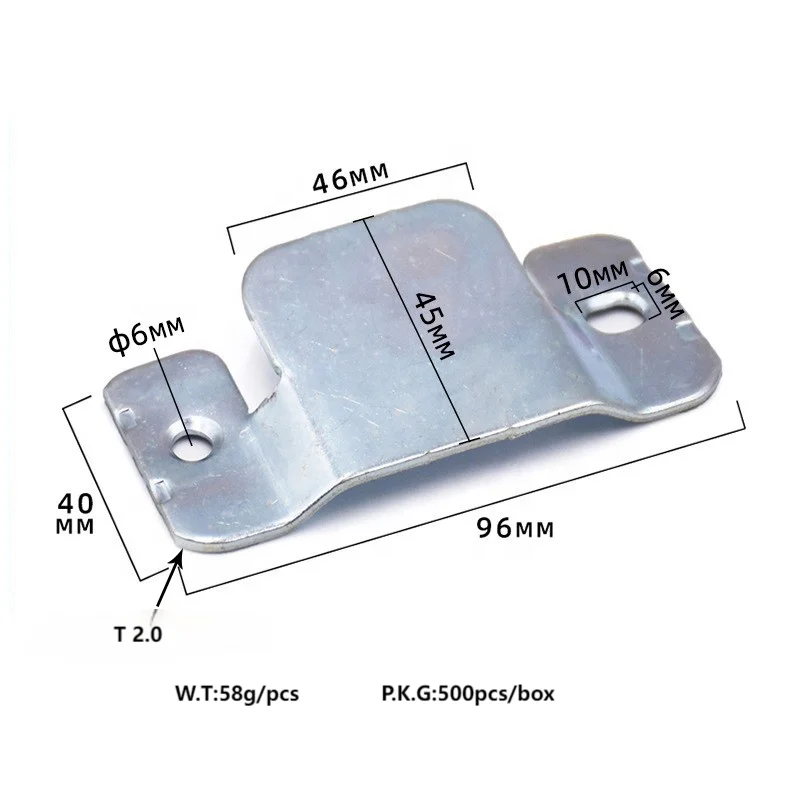 wholesale Furniture Connector two-holes prong Sofa Joint Connector Metal Small Furniture Hardware Fittings Sofa Hinge