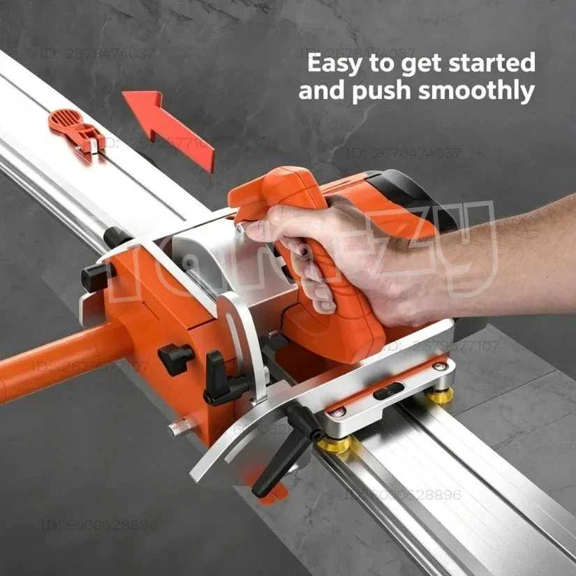 FY Multifunctional Electric Track Tile Cutter 55 Degree Miter Straight Cut For Ceramic Porcelain Stone