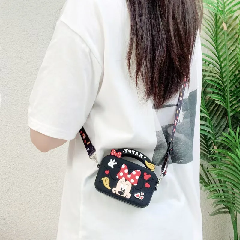 

Силиконовая детская сумка Disney с Микки Маусом и Минни Маус, подарочная милая маленькая сумка-мессенджер