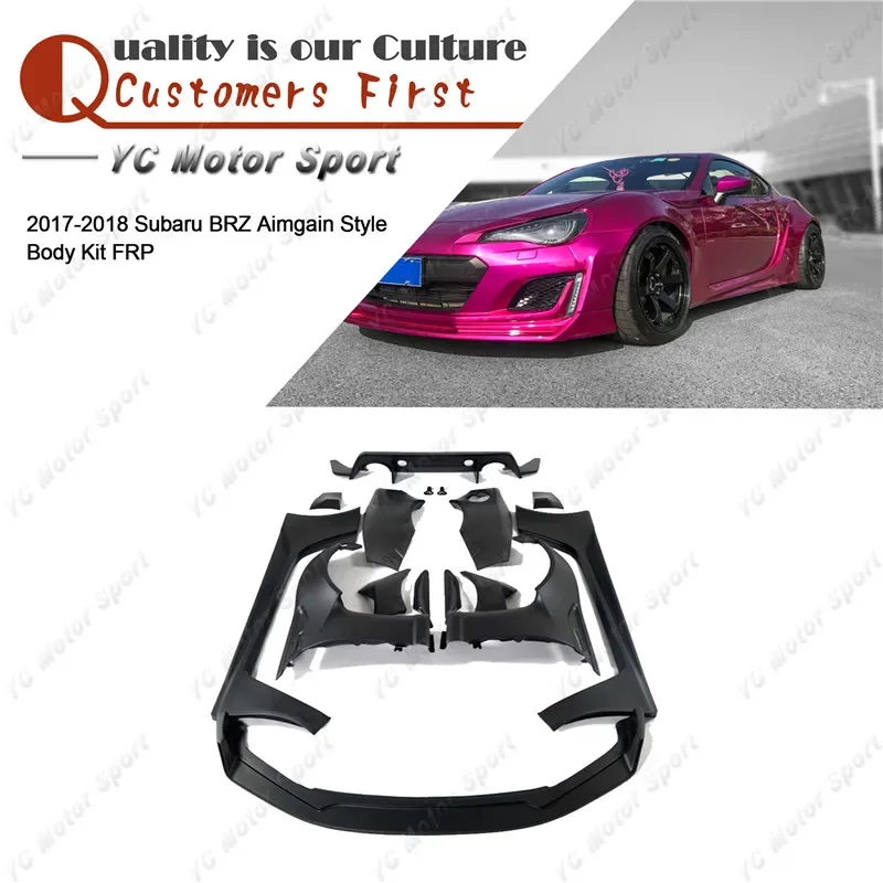 FRP Fiber Glass AG Style Bodykit Fit For 2017-2018 BRZ Body Kit Front Fender Flare Side Skirts Diffuser Spoiler Wing Spats