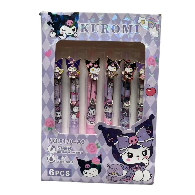 Sanrio Kurome patch gel pen high appearance ins cute girly heart quick dry ST head student press 0.5 black water pen wholesale