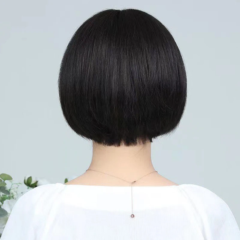 أزياء المرأة رقيق بوب حلاقة سيدة اليومية مباراة محاكاة غطاء رأس كامل حزب أغطية الرأس الانفجارات على التوالي شعر مستعار رئيس الطالب