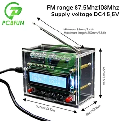 87-108MHZ zestaw montażowy cyfrowego radia FM FM RDA5807 wyświetlacz LCD DIY lutowane luźne części