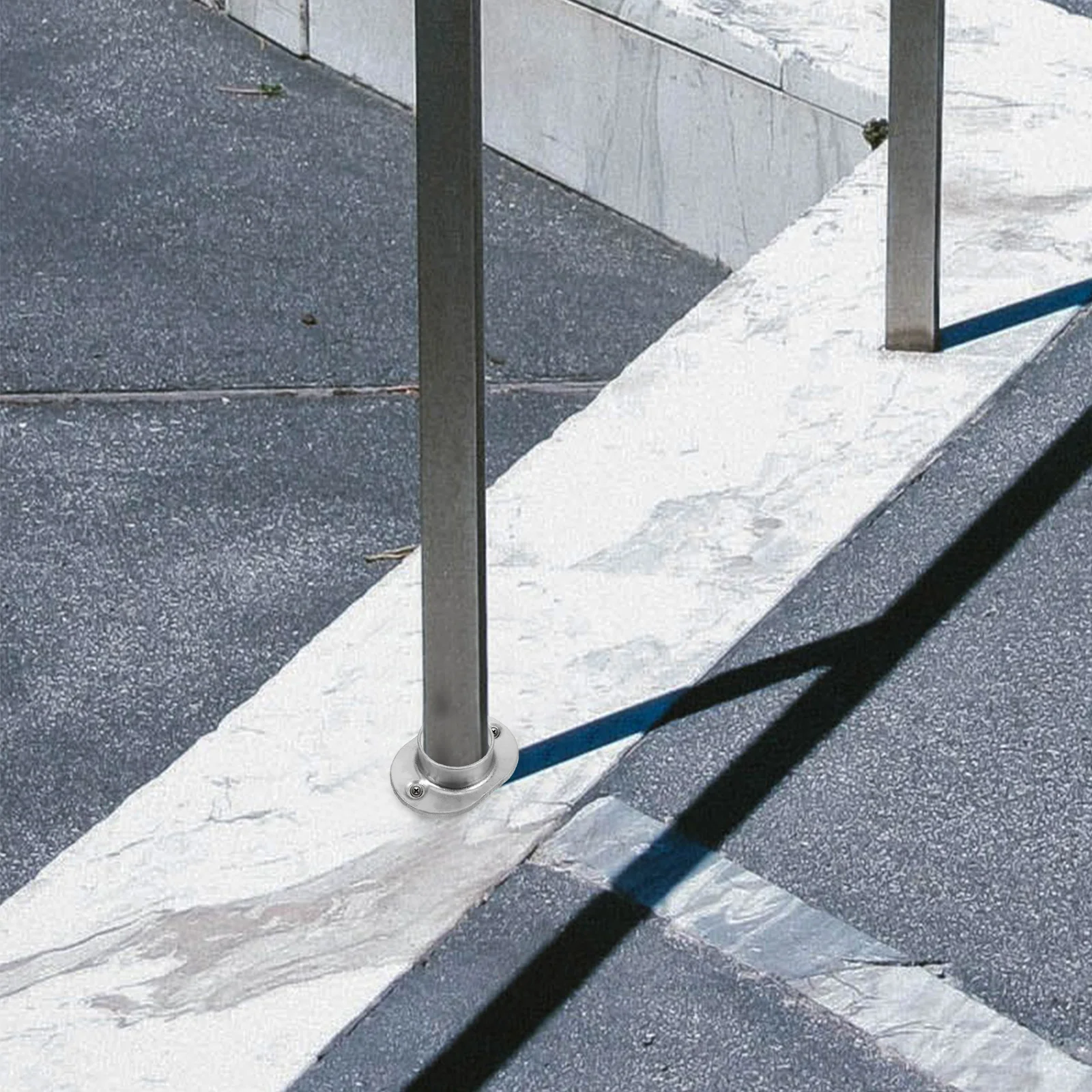 

6Pcs Round Tube Base Zinc Steel Easy Install Floor Flange Post Base Plate for Handrail Fence Support Round Tube Caps