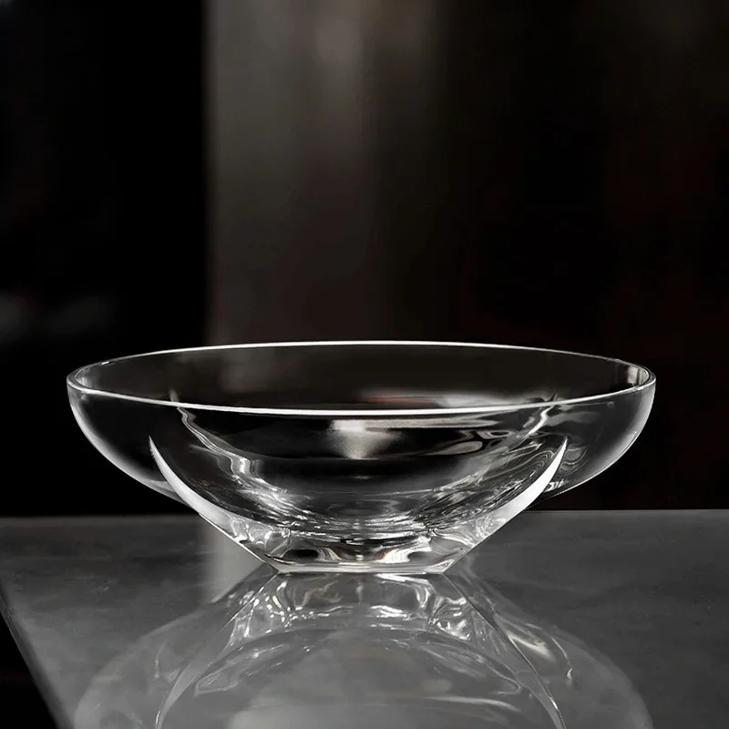 

Crystal glass fruit plate, fruit bucket salad bowl