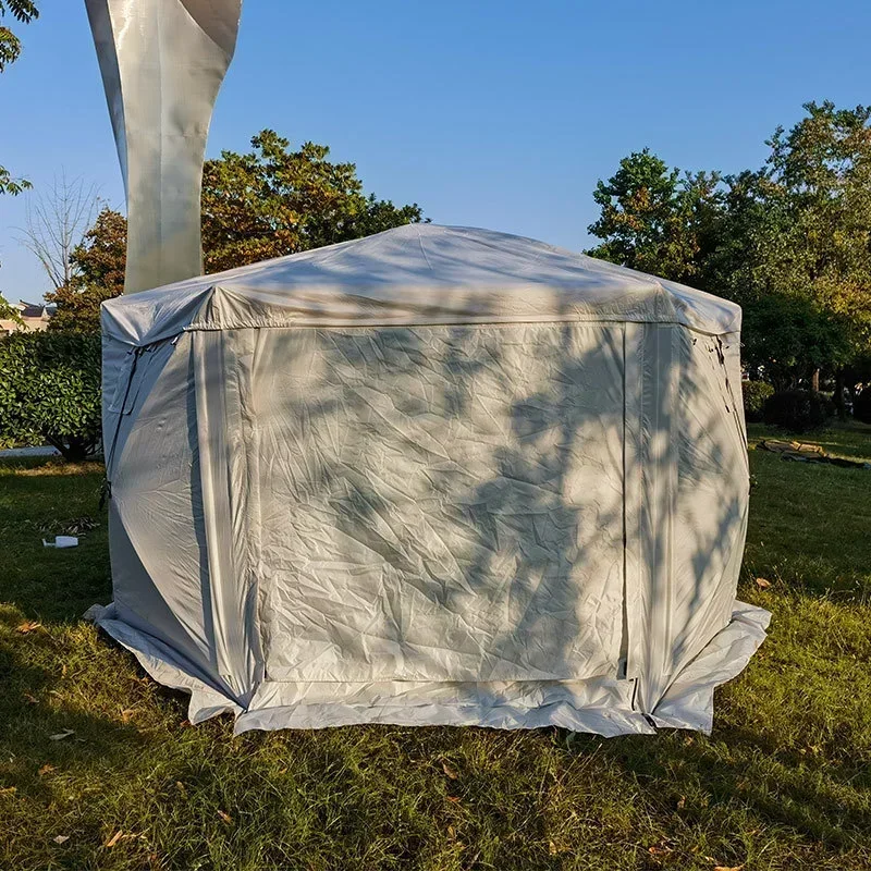 

Outdoor yurt hexagonal tent outdoor camping picnic rear automatic quick open chimney winter Hot sales