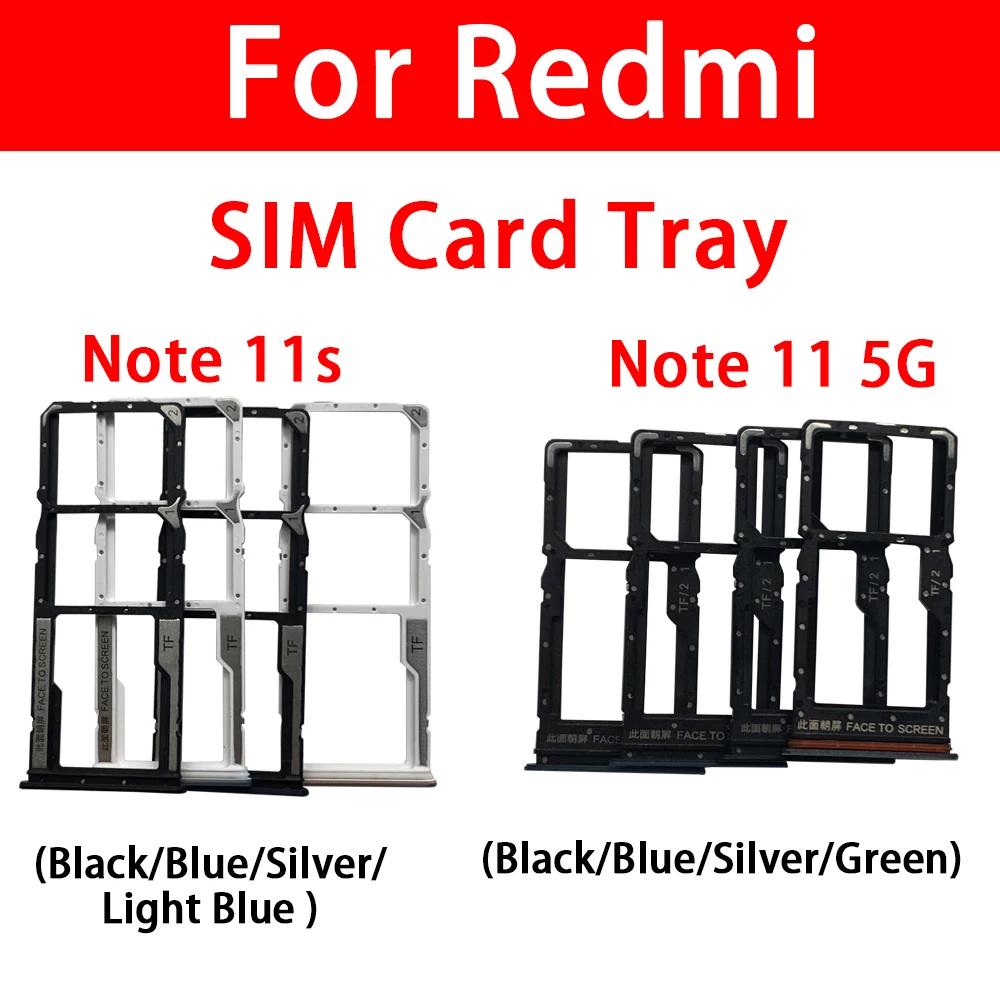 For Xiaomi Redmi Note 11 11S 11 Pro 4G 5G Micro Nano SIM Card Holder Tray Slot Holder Adapter Socket + Pin Repair