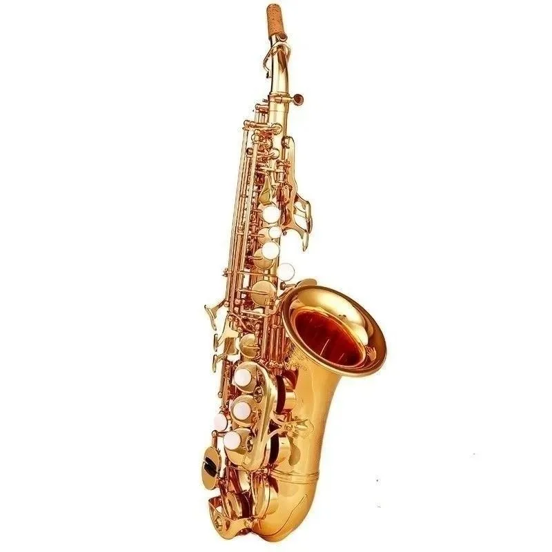 Alto Saxophone Bb Key, Brass Body, Handcrafted Engraving, White Shell Keys, Musical Instrument for Kids, Beginner Friendly