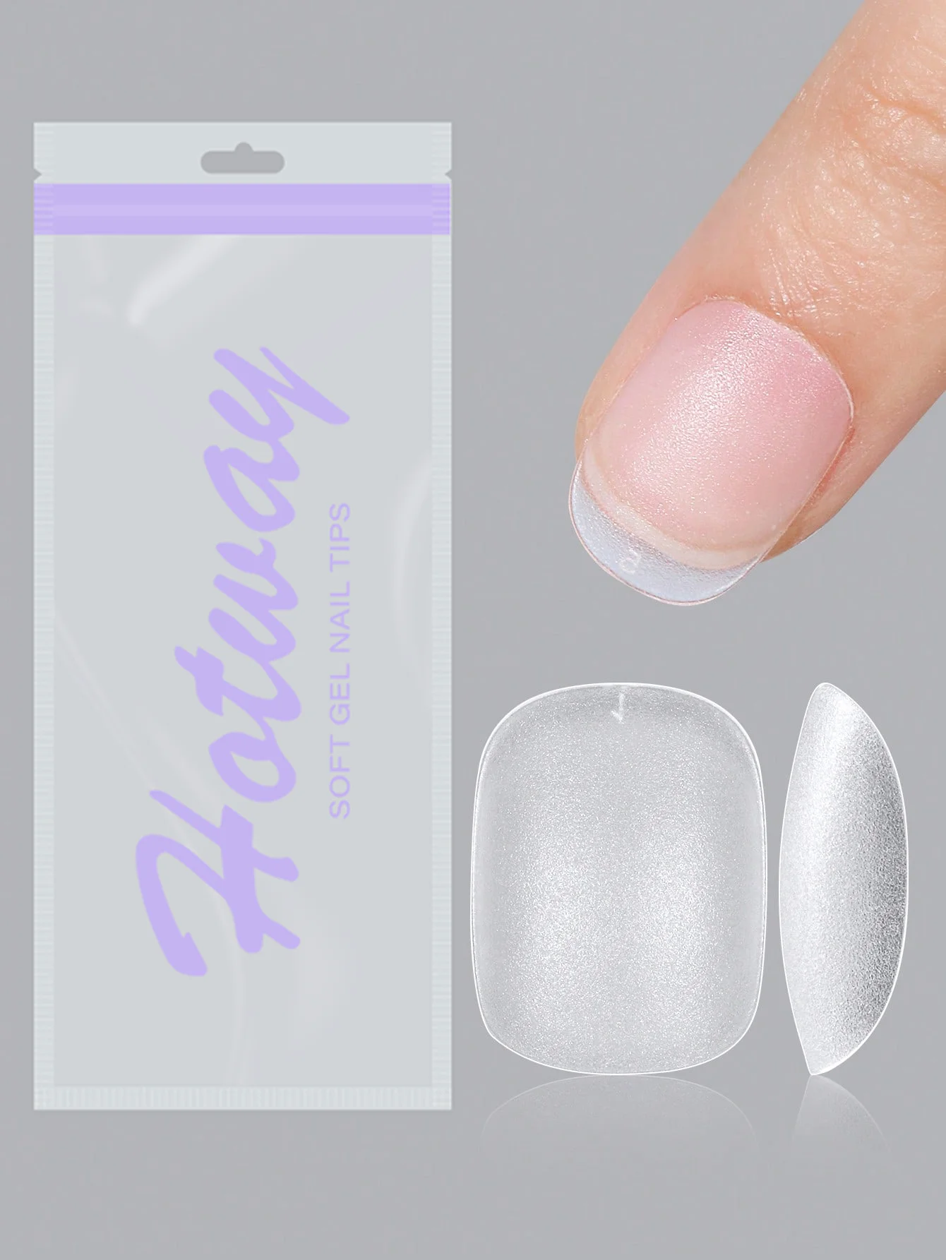 HOTWAY 120/240/300/360/450 scrub full set of false nails, ultra short round 15 # scrub acrylic nail tip, suitable for nail salon