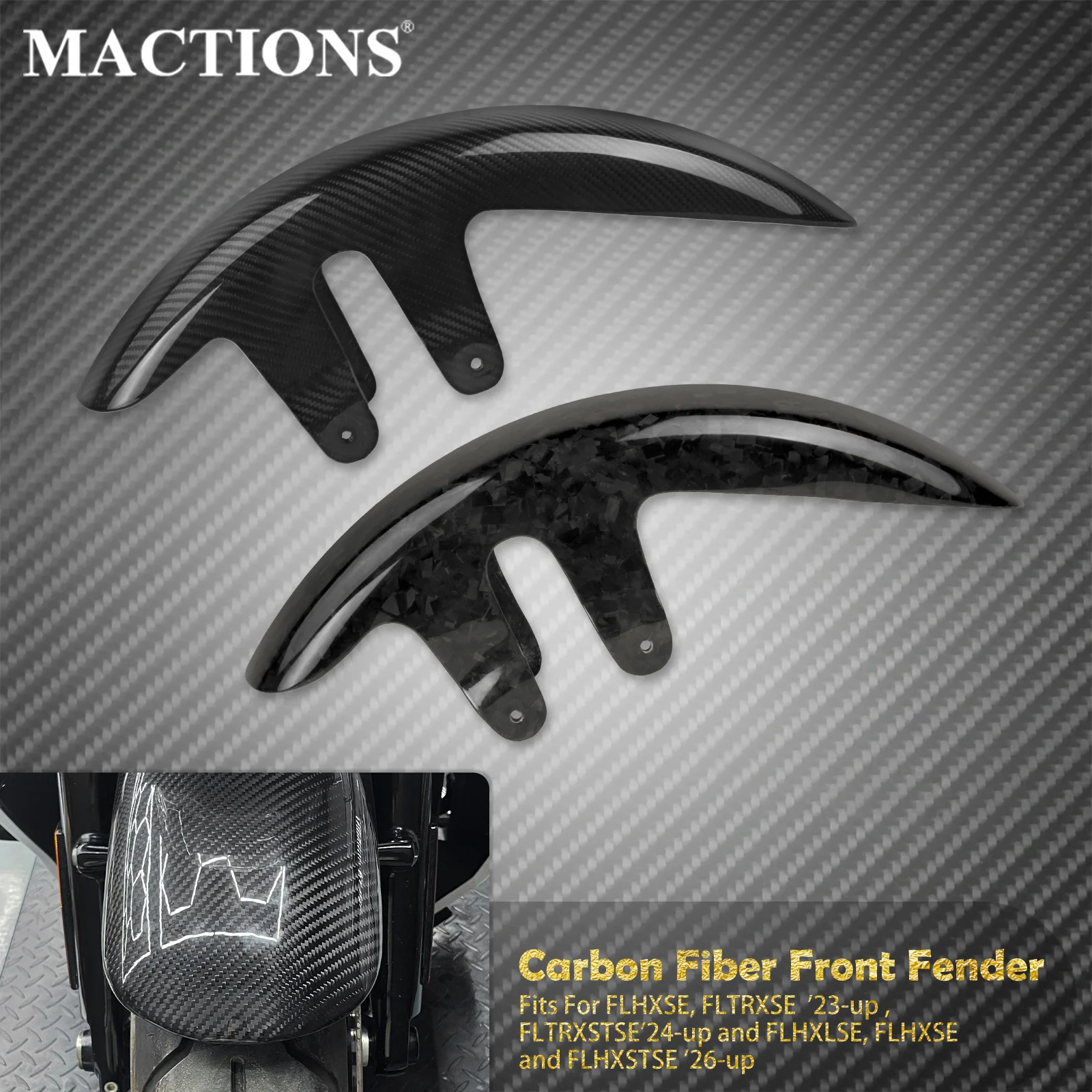 Motorcycle Front Fender  For Harley Touring 23-Up CVO Street Road Glide FLHXSE FLTRXSE FLTRXSTSE FLHXSTSE Mudguard Splash Guard