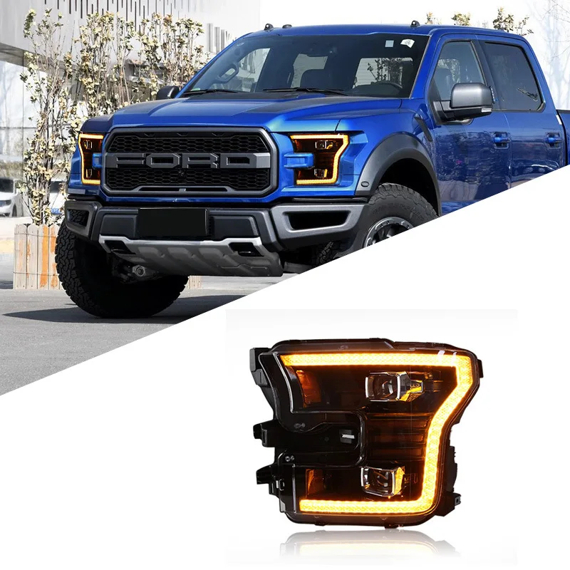 

Подходит для 15-20 Ford Raptor F150, стандартная версия США, фара в сборе, модифицированная светодиодная линза, дневные ходовые огни