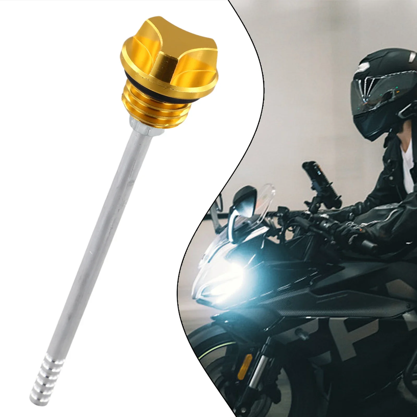 1 Stück CNC Aluminium Ngine Öltank Ölmessstab Füllstandsanzeige für die meisten Motorrad-Modifikationszubehörteile