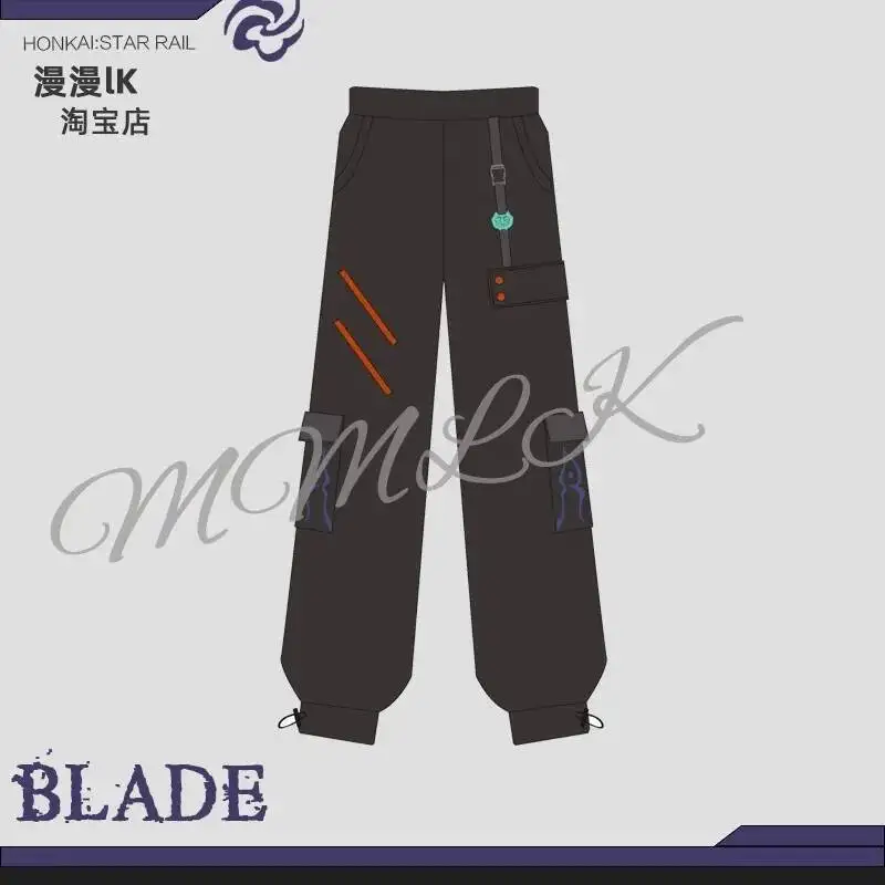 Gioco Honkai: Star Rail Cosplay Blade Donna Uomo Uniforme estiva Pantaloncini a maniche corte T-shirt Pantaloni Costumi da studente