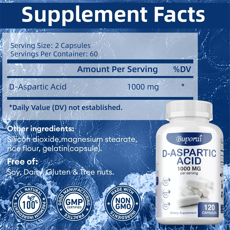 D-Aspartic Acid – verbessert das Gedächtnis, unterstützt die Gehirnfunktion und steigert den Energieniveau